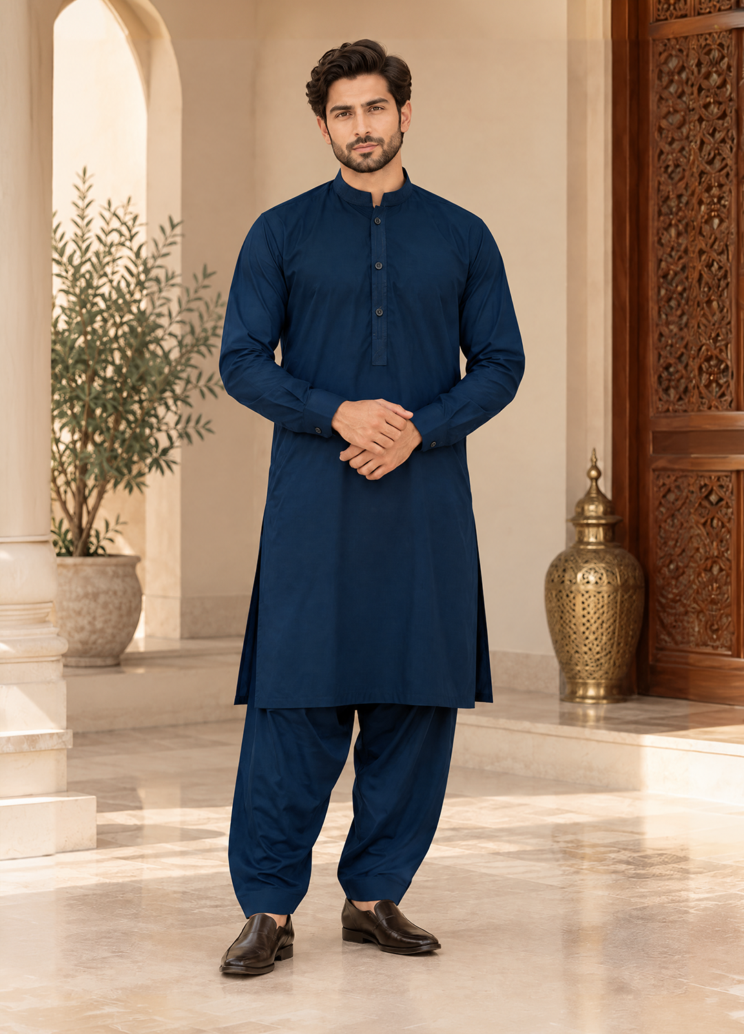 Navy Shalwar Kameez