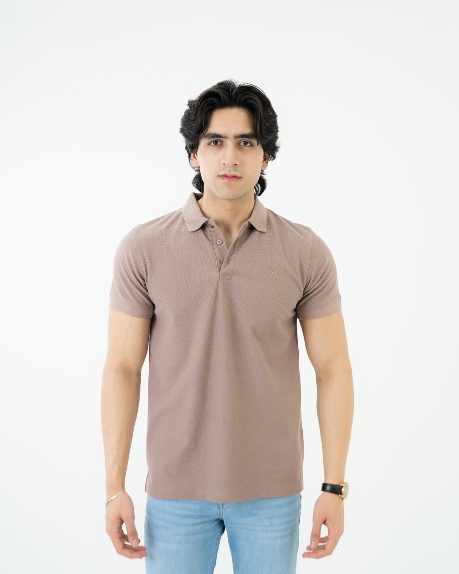 Coffee Knit Polo