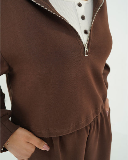 Brown Zip Set 2pc