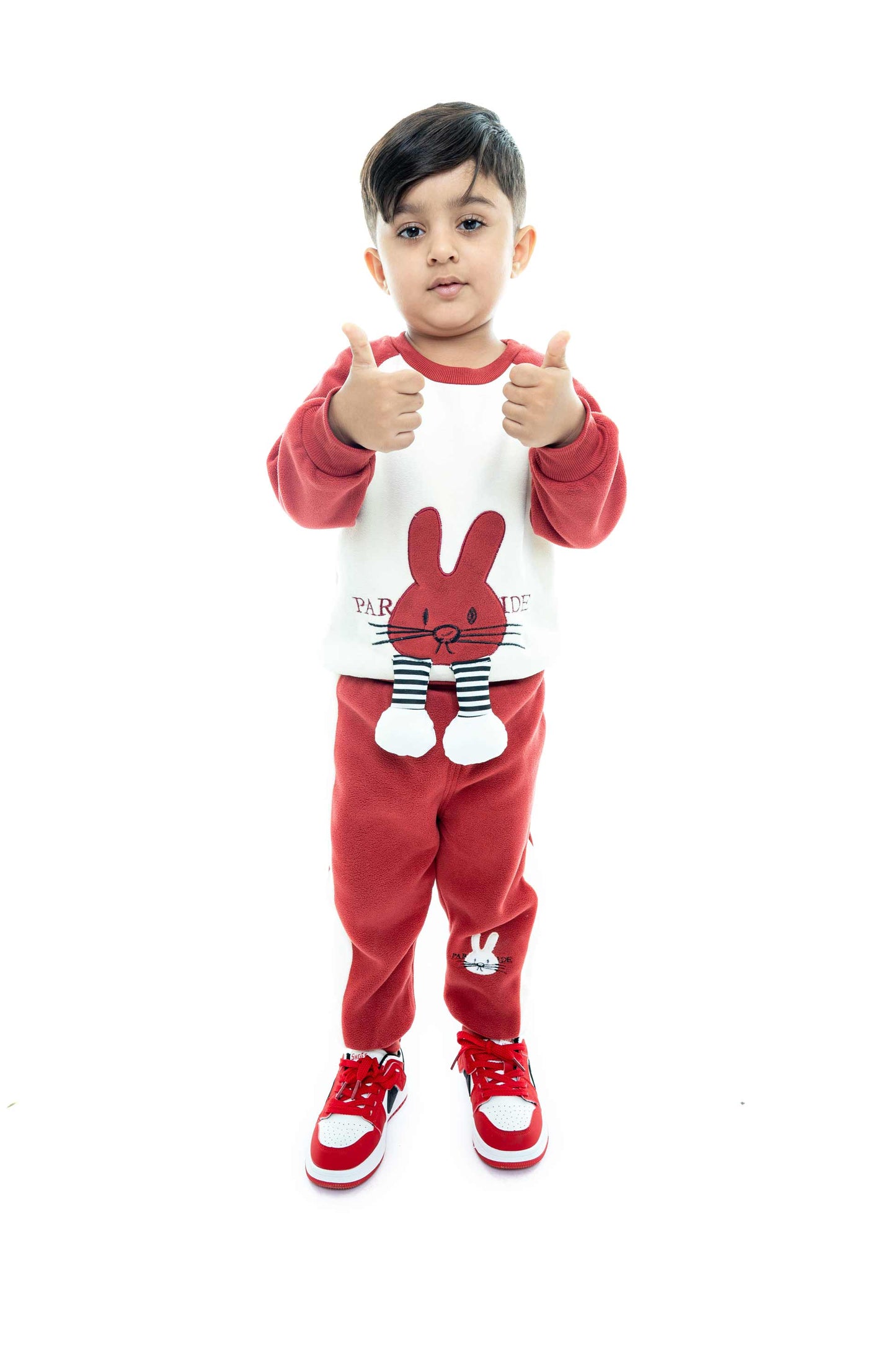 Kids' Red Bunny Tracksuit Set