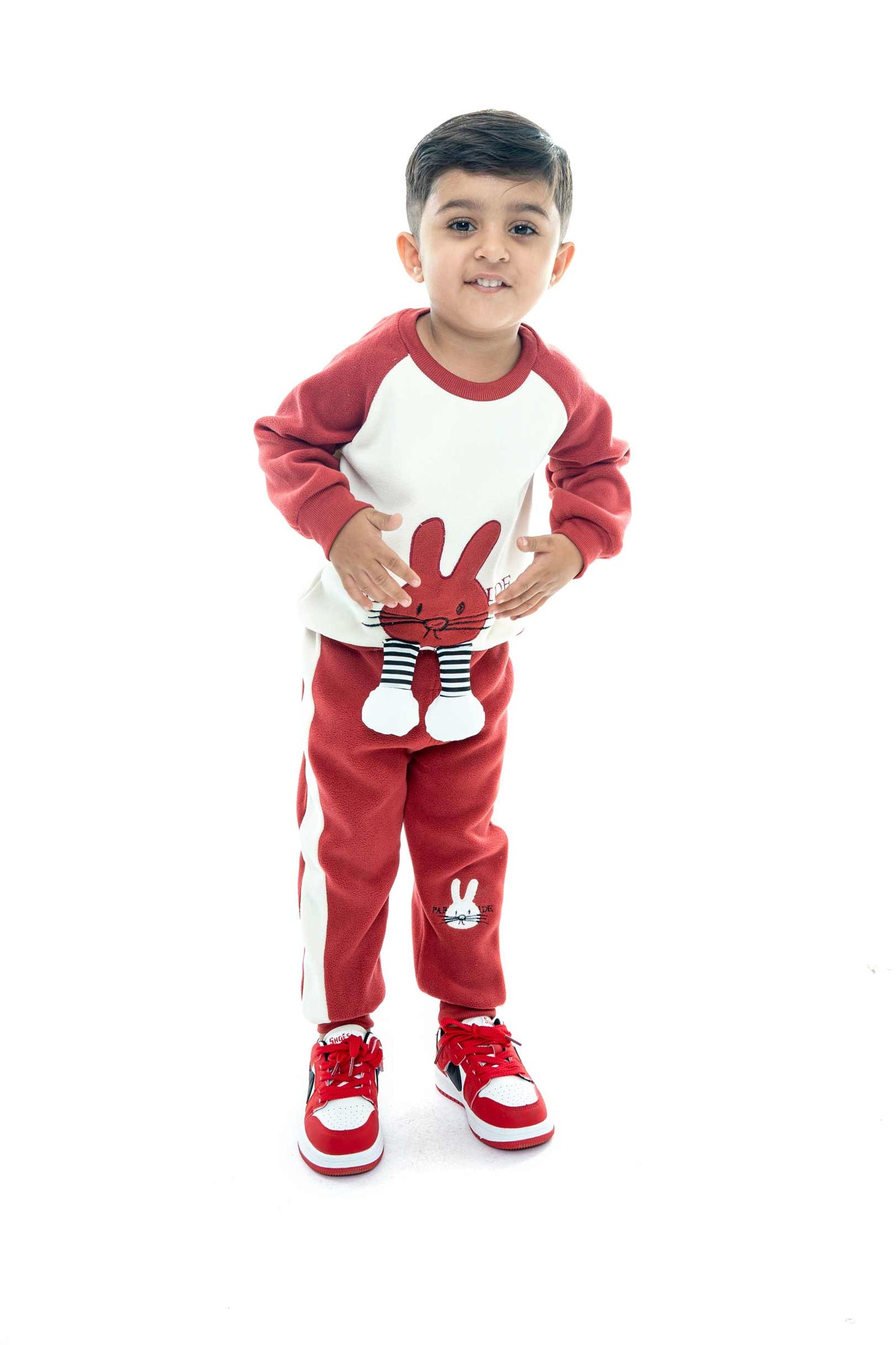 Kids' Red Bunny Tracksuit Set