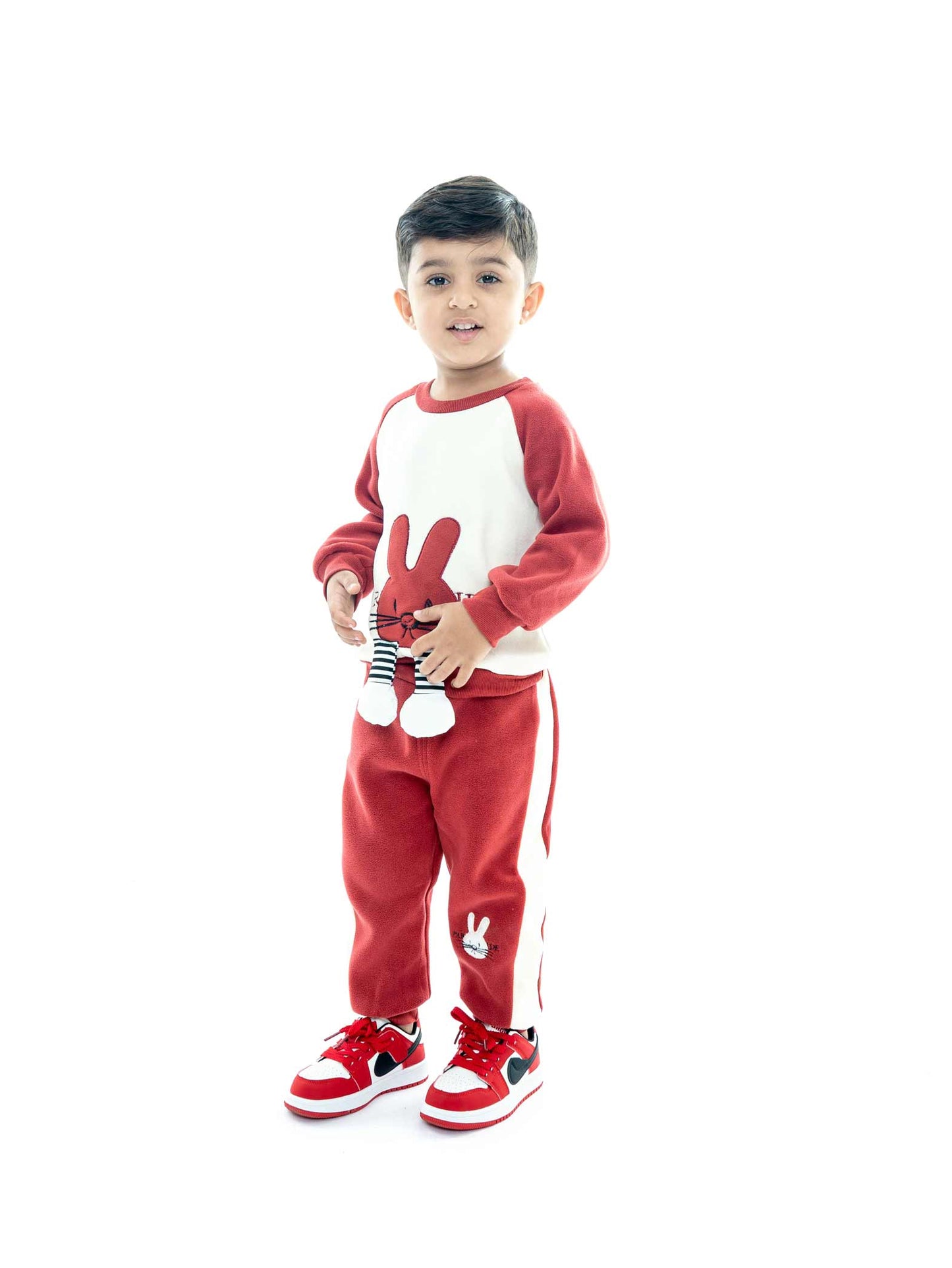 Kids' Red Bunny Tracksuit Set