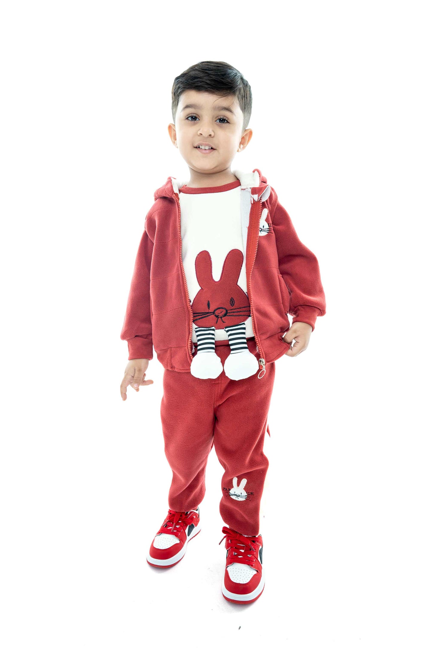 Kids' Red Bunny Tracksuit Set