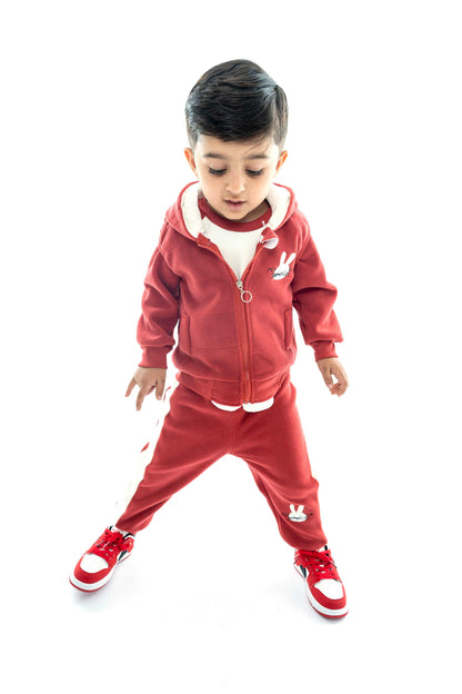 Kids' Red Bunny Tracksuit Set