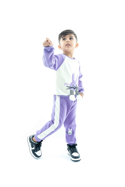 Kids' Purple Bunny Tracksuit Set