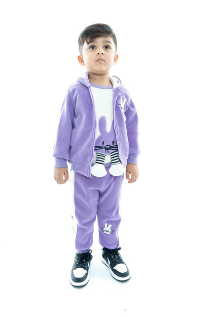 Kids' Purple Bunny Tracksuit Set