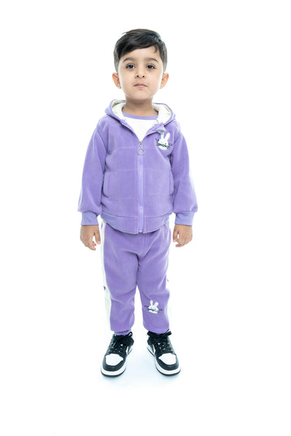 Kids' Purple Bunny Tracksuit Set