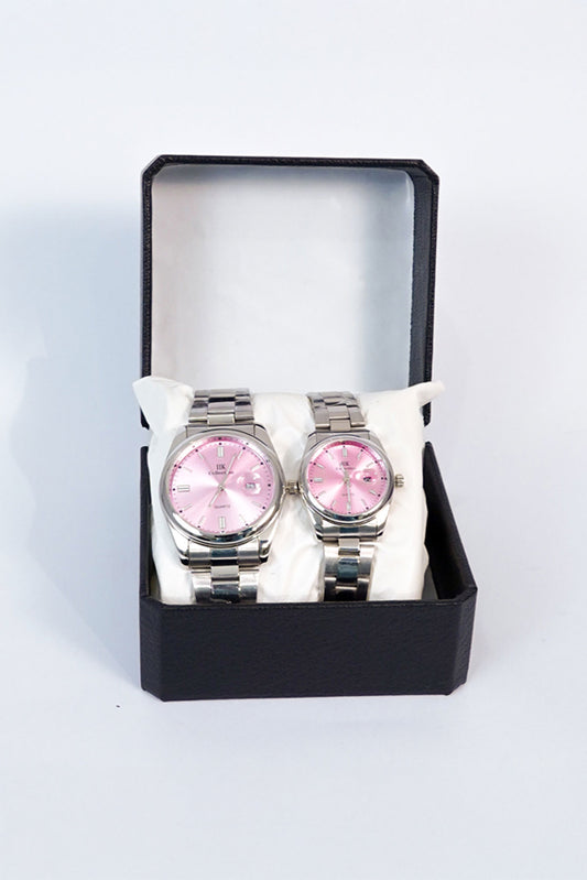 Metal Strap Couple Watch