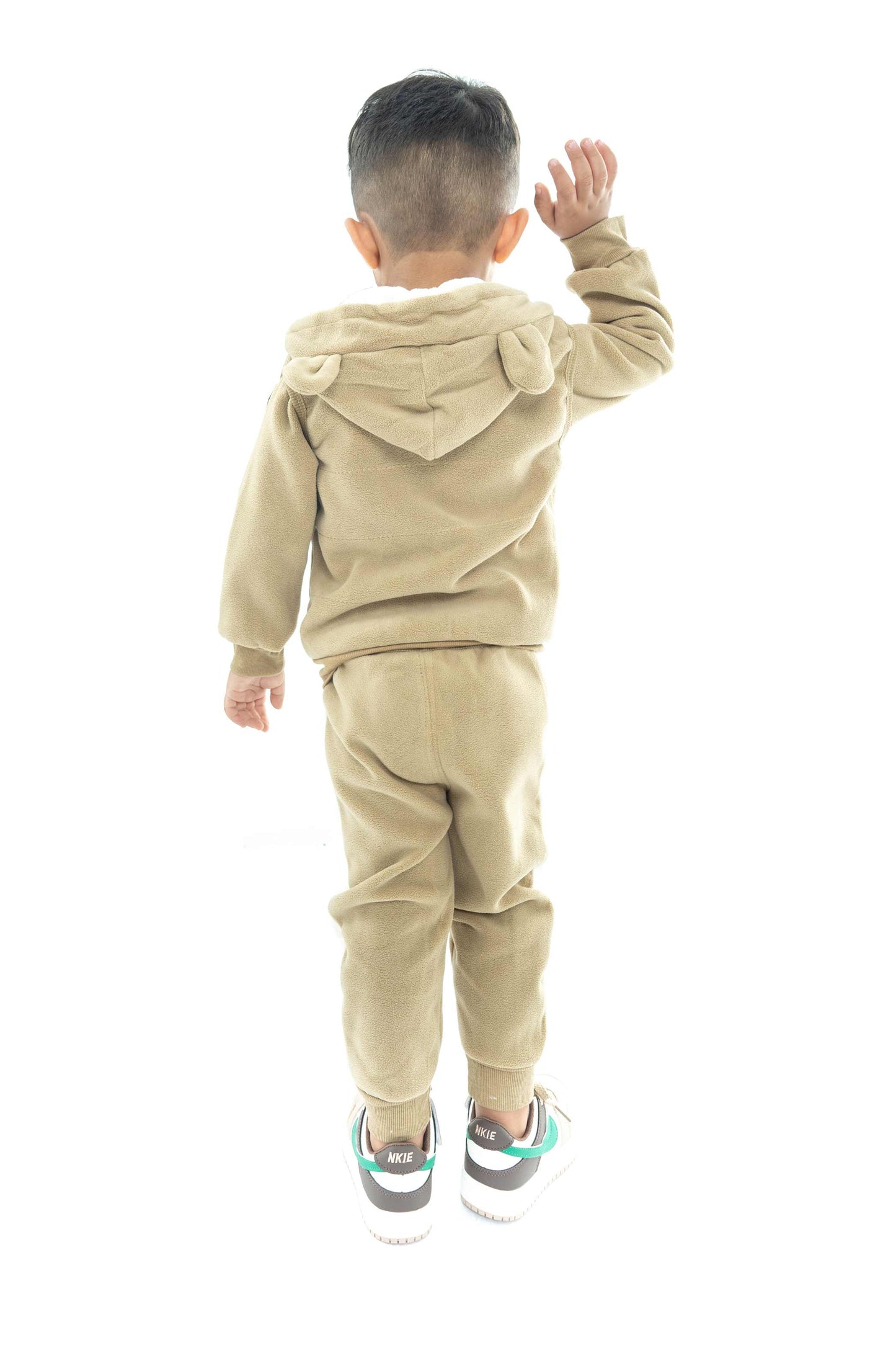 Kids' Fleece Tracksuit in Warm Beige