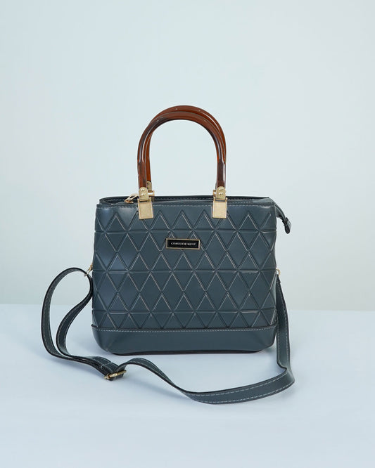 Emerald Green Bag with Brown handle