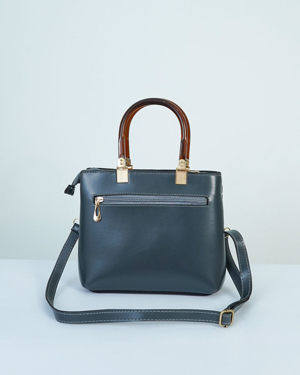 Emerald Green Bag with Brown handle
