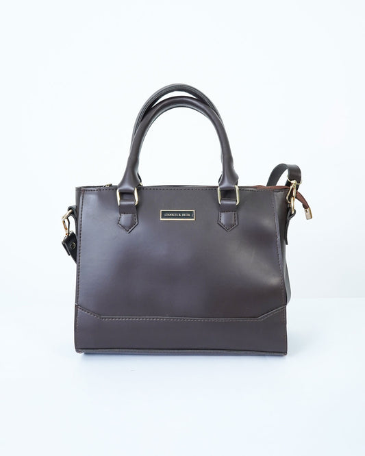 Charles & Keith Brown Hand Bag for Ladies