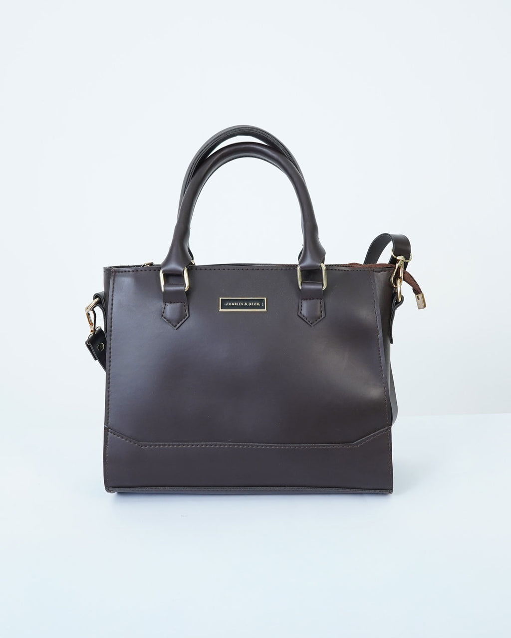 Charles & Keith Brown Hand Bag for Ladies