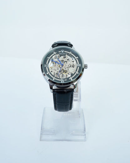Rolex with Leather Strap watch for Men