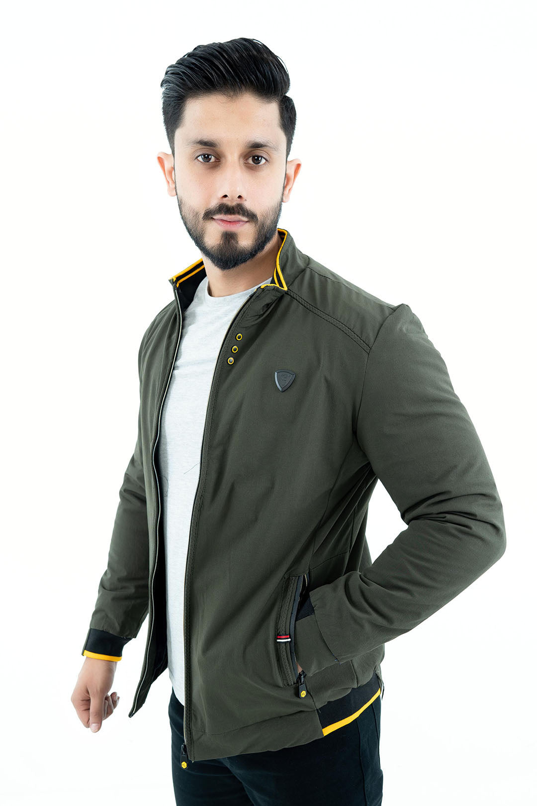 Mens quilted bomber best sale