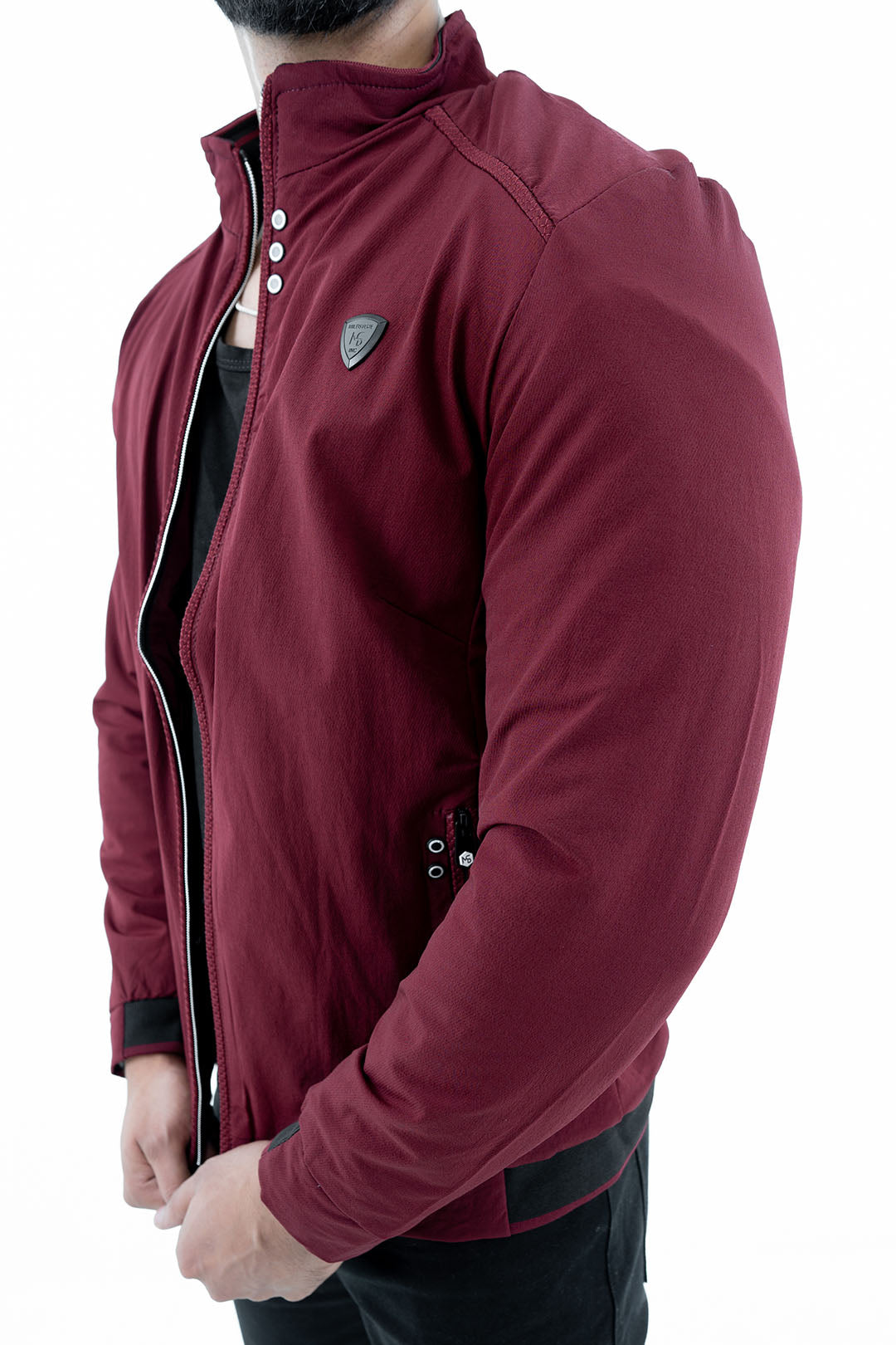 Men's Slim Fit Maroon Jacket