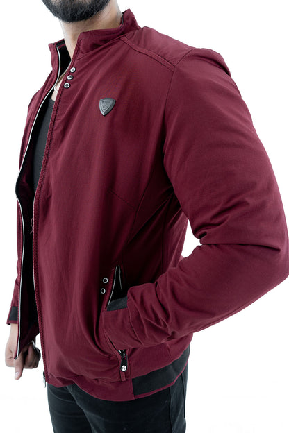 Men's Slim Fit Maroon Jacket