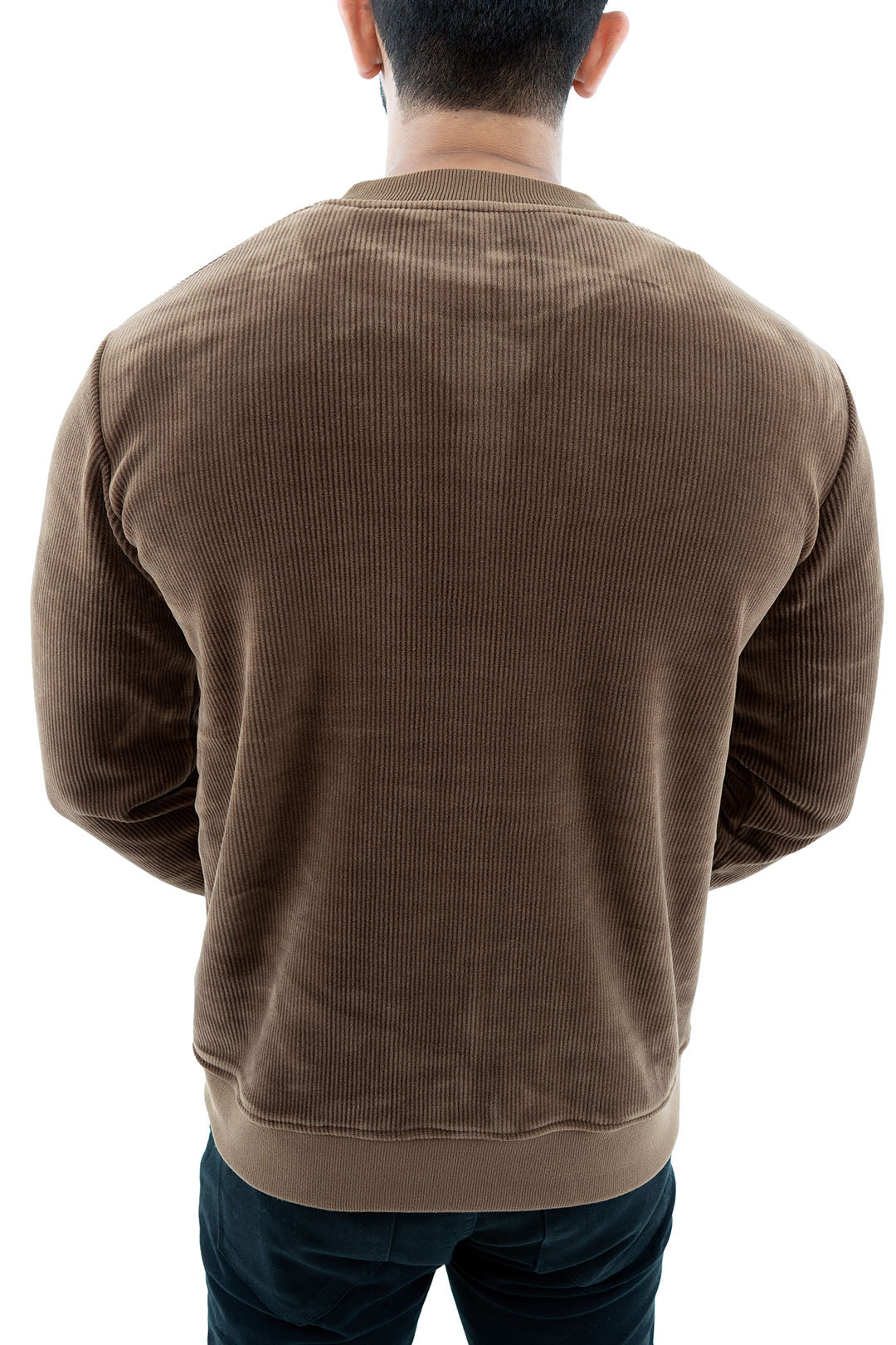 Men's Brown Velvet Sweatshirt