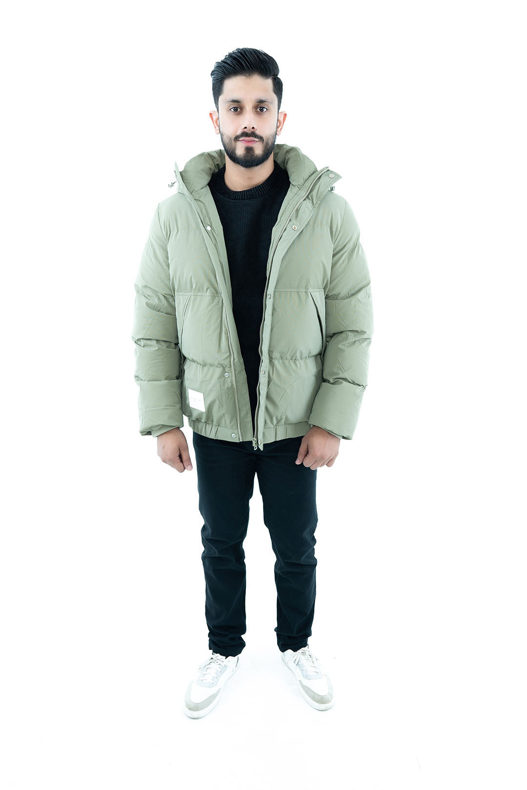 Men's Olive Green Puffer Jacket