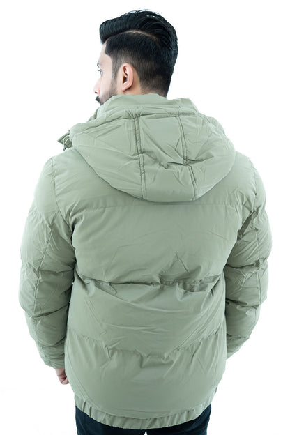 Men's Olive Green Puffer Jacket