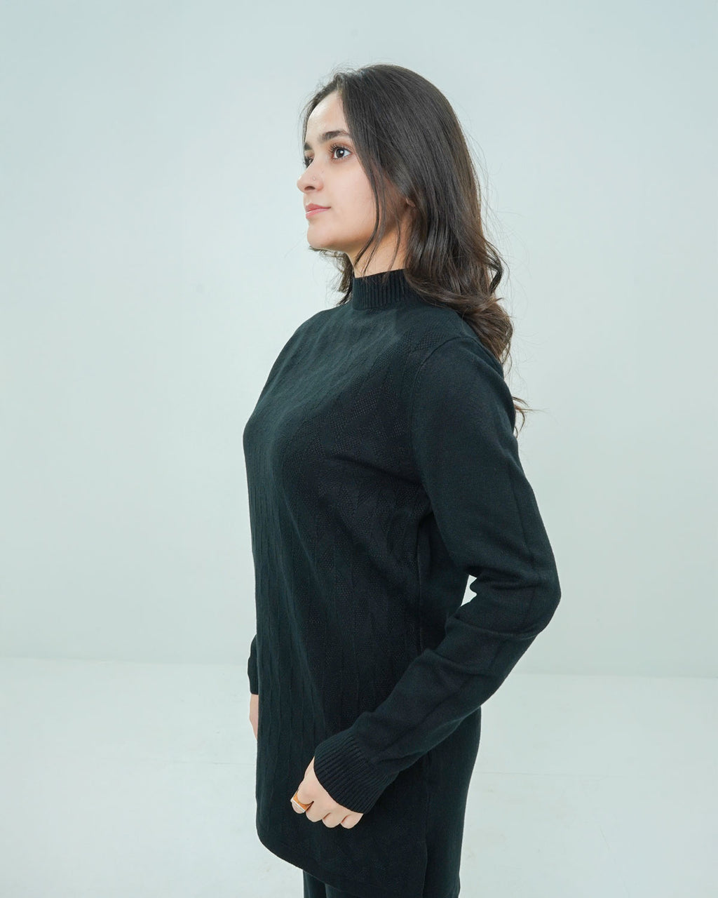 Black Co-ord Set 2 piece - Boxed Pattern