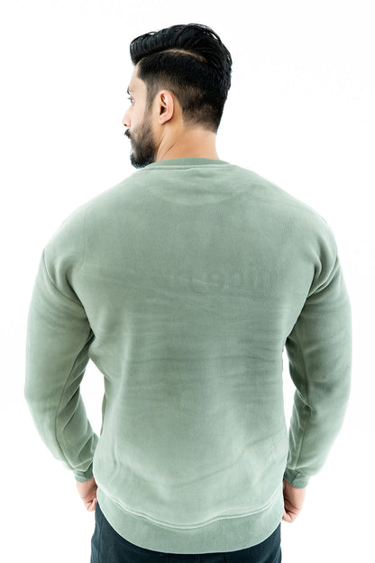 Men's Olive Green Fleece Sweatshirt