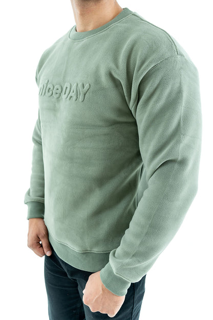 Men's Olive Green Fleece Sweatshirt