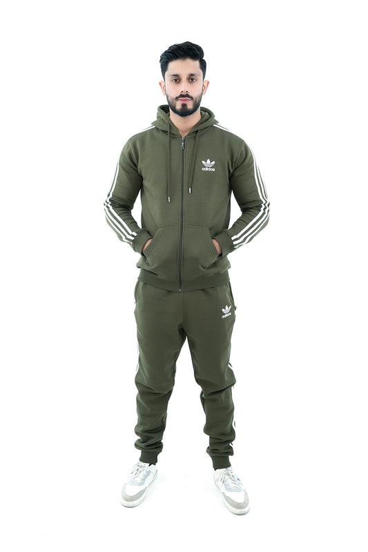 Men's Olive Green Tracksuit Set