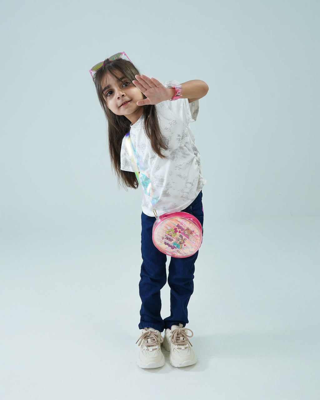 Toddler Girls' White Tie-Dye T-Shirt