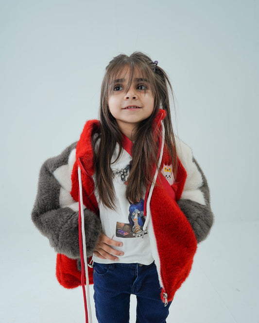 Baby Girls' Cartoon Embroidered Hoodie