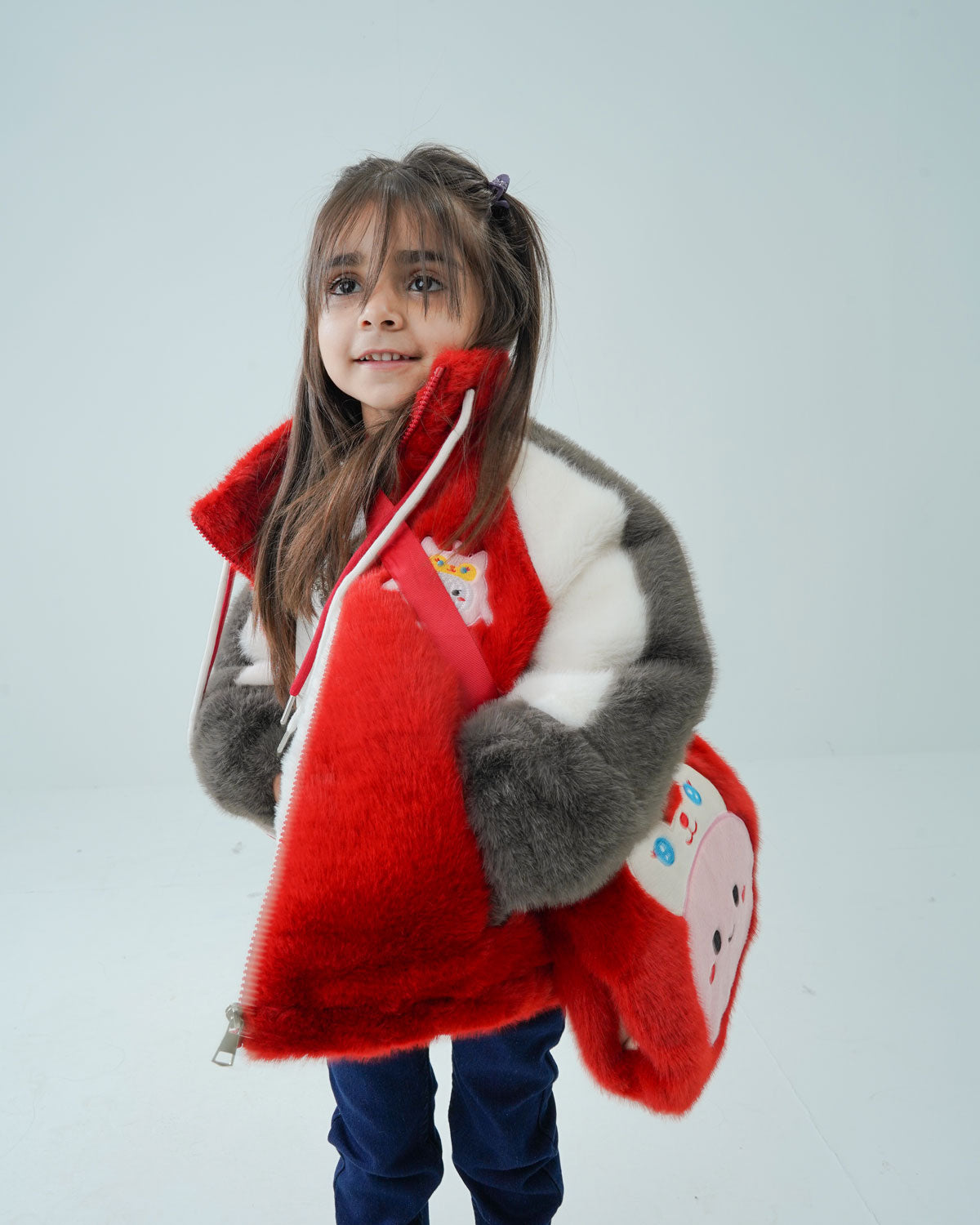 Baby Girls' Cartoon Embroidered Hoodie