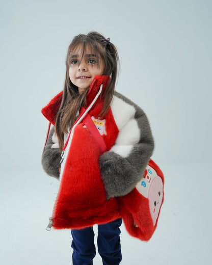 Baby Girls' Cartoon Embroidered Hoodie