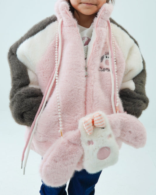 Baby Girls' Pink Faux Fur Jacket