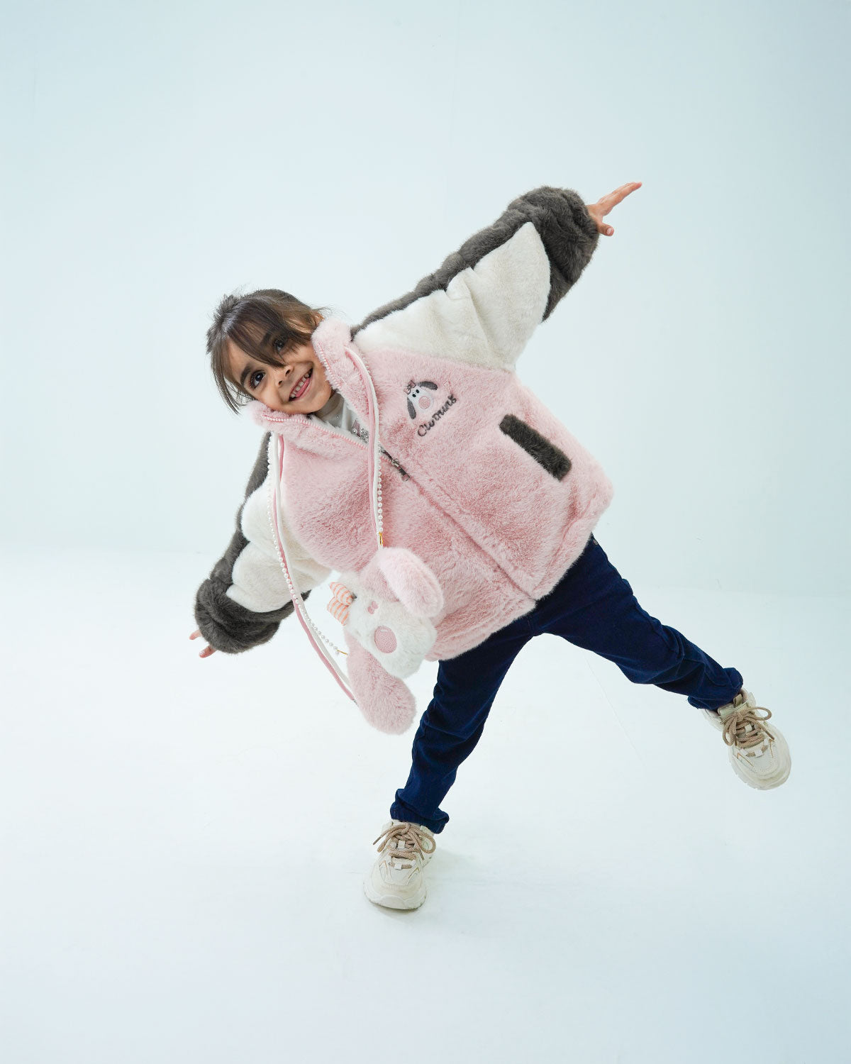 Baby Girls' Pink Faux Fur Jacket
