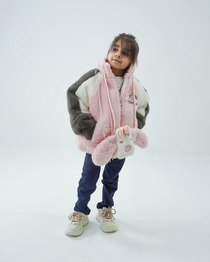 Baby Girls' Pink Faux Fur Jacket