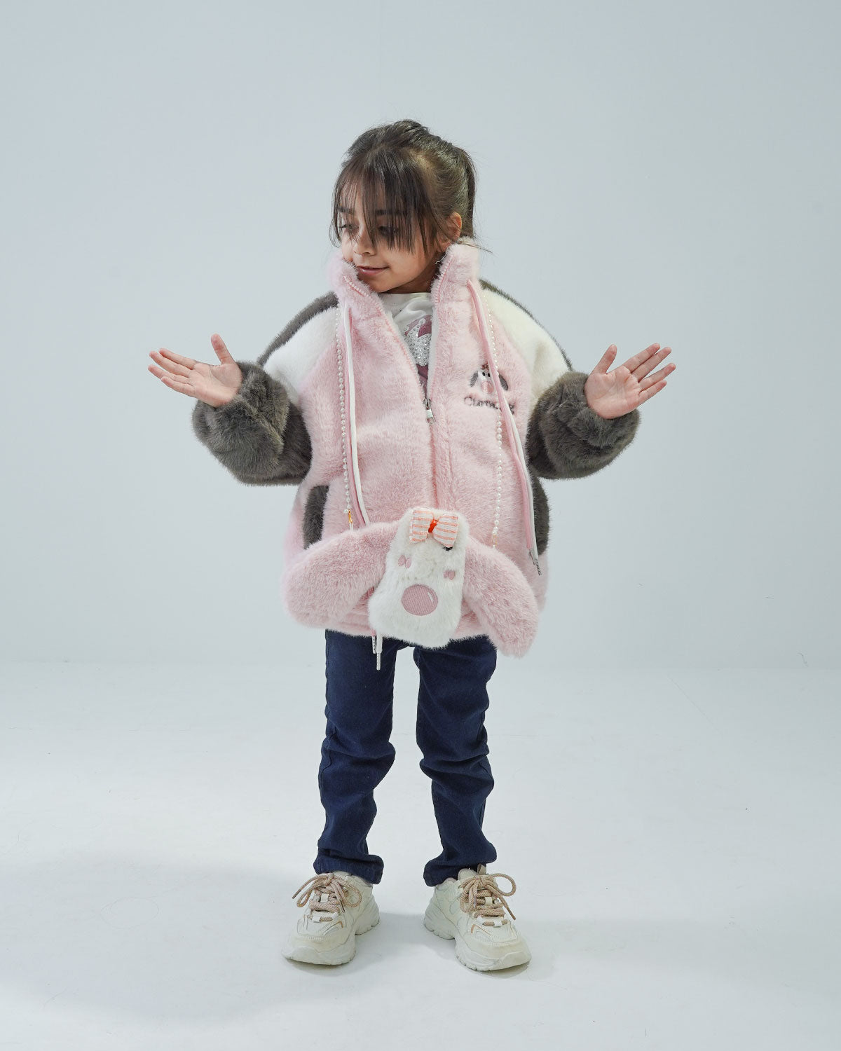 Baby Girls' Pink Faux Fur Jacket