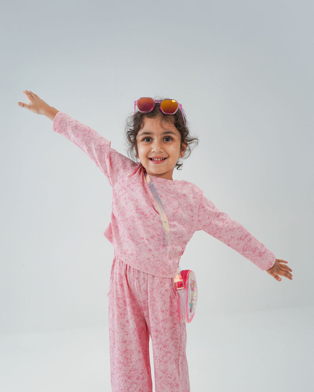Girls' Pink Tie-Dye Tracksuit