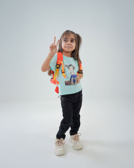 Girls' Cartoon Print T-Shirt
