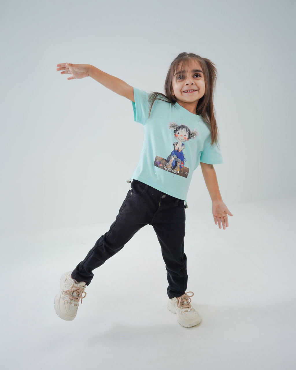 Girls' Cartoon Print T-Shirt