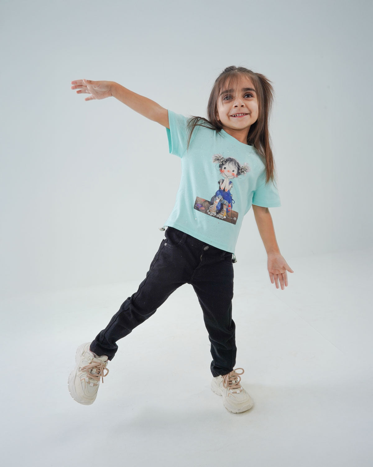 Girls' Cartoon Print T-Shirt