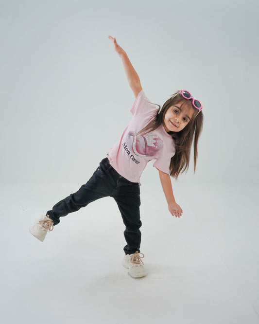 Baby Girls' Cap Printed Cotton Shirt