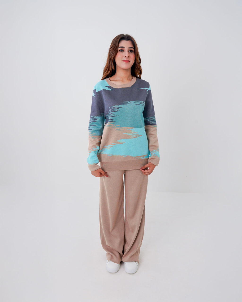 Women’s colorful Knit Two-Piece Lounge Set