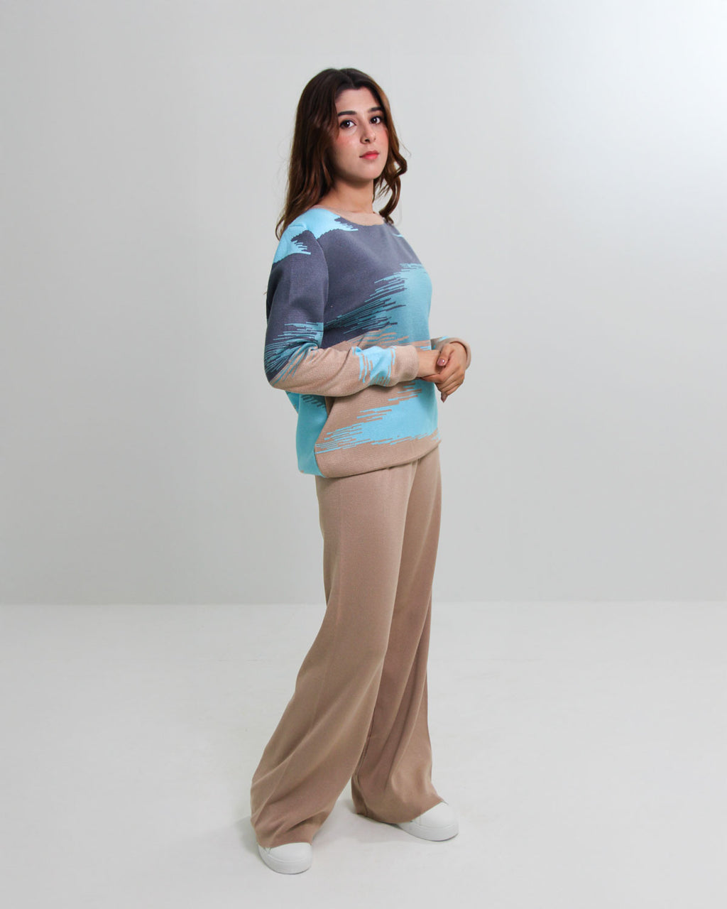 Women’s colorful Knit Two-Piece Lounge Set