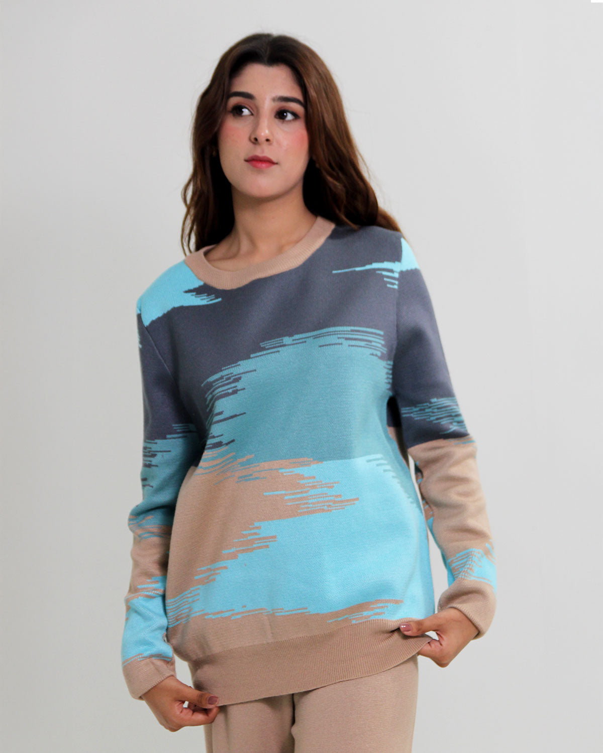 Women’s colorful Knit Two-Piece Lounge Set