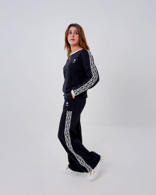 Women’s 2-Piece Logo Taped Sweater with Trousers