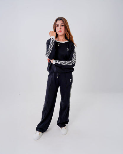 Women’s 2-Piece Logo Taped Sweater with Trousers