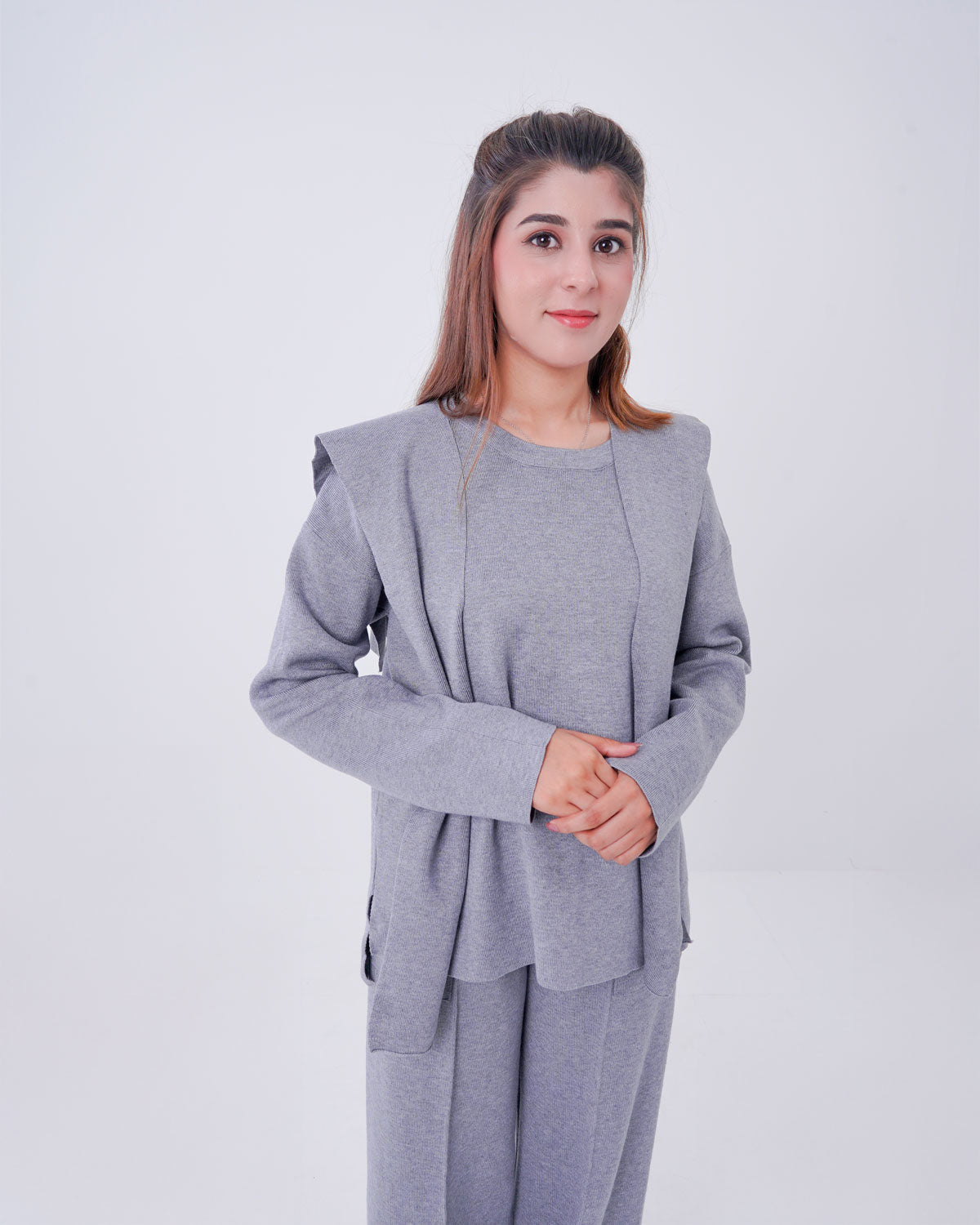 Women’s Ribbed Knit Matching Two-Piece Set