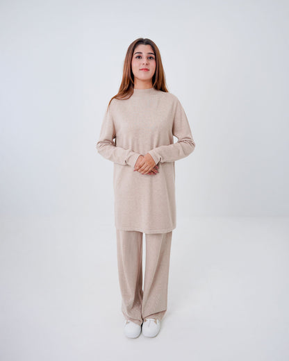 Women’s Ribbed Knit Matching Two-Piece Set