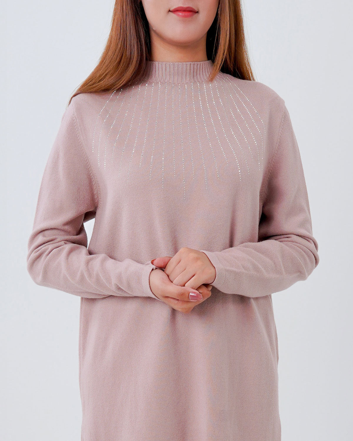 Women’s Ribbed Knit Matching Two-Piece Set pink