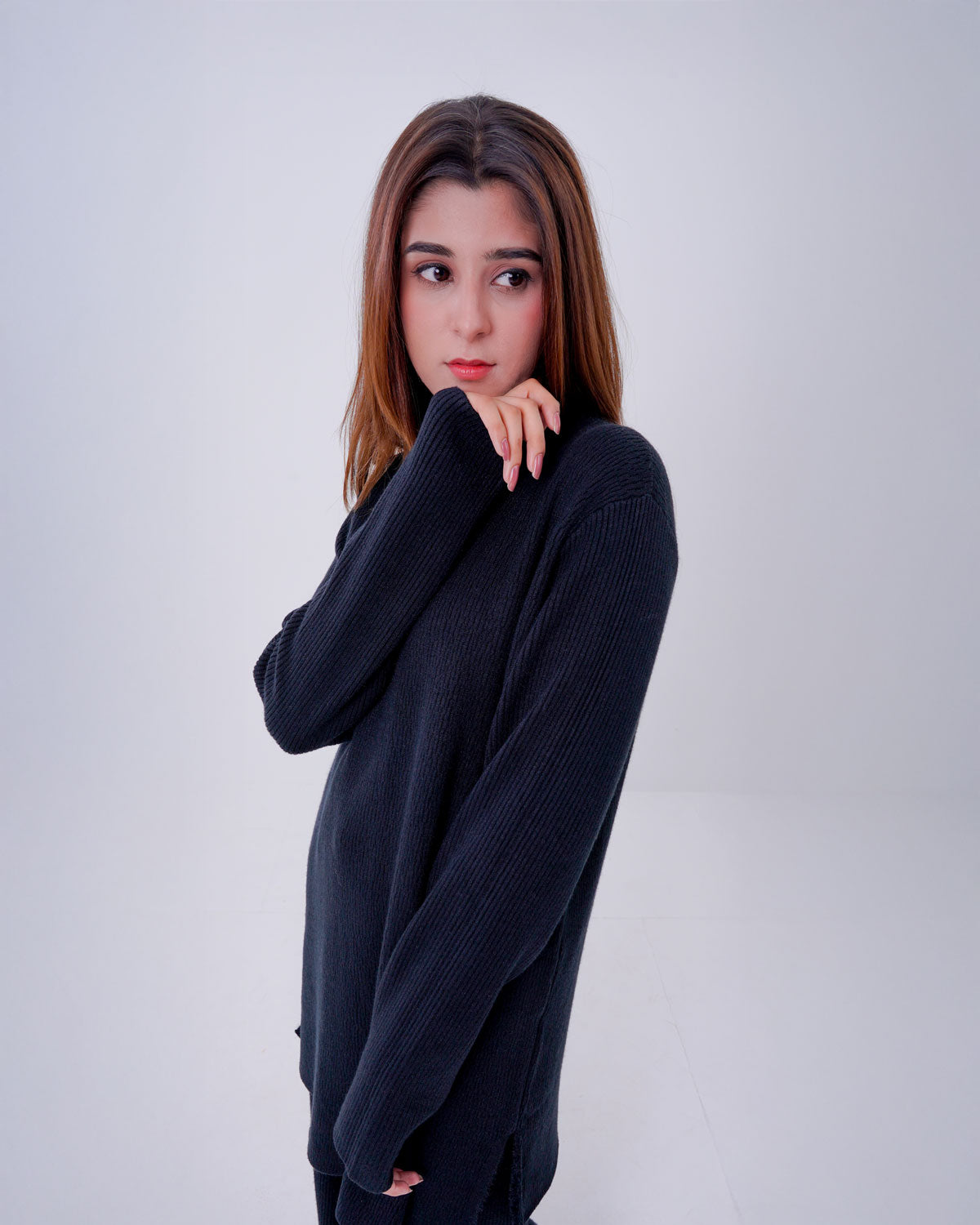 Women’s 2-Piece line pattern Knit Lounge Co-ord Set